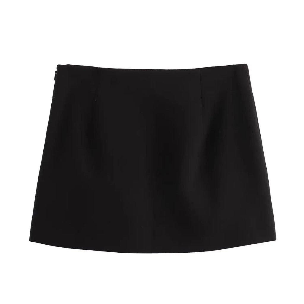 TRAF-Mini Saia de Cintura Alta Feminina, Saia Arco Elegante, Streetwear Luxo, Saias Designer, Primavera, Verão, Nova
