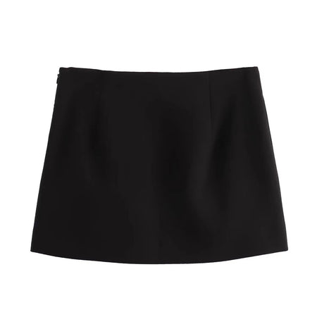 TRAF-Mini Saia de Cintura Alta Feminina, Saia Arco Elegante, Streetwear Luxo, Saias Designer, Primavera, Verão, Nova