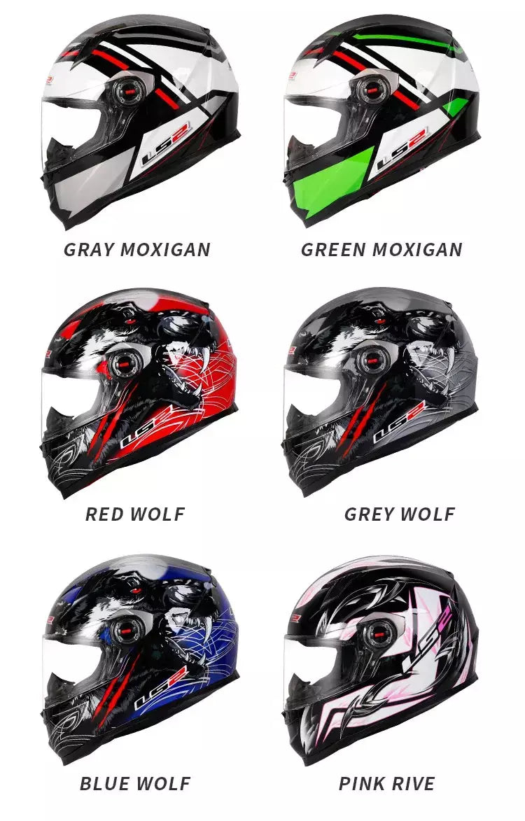 Ls2 rosto cheio capacete da motocicleta das mulheres dos homens capacete de motocross de alta resistência abs escudo 3c aprovado acessórios da motocicleta ff358