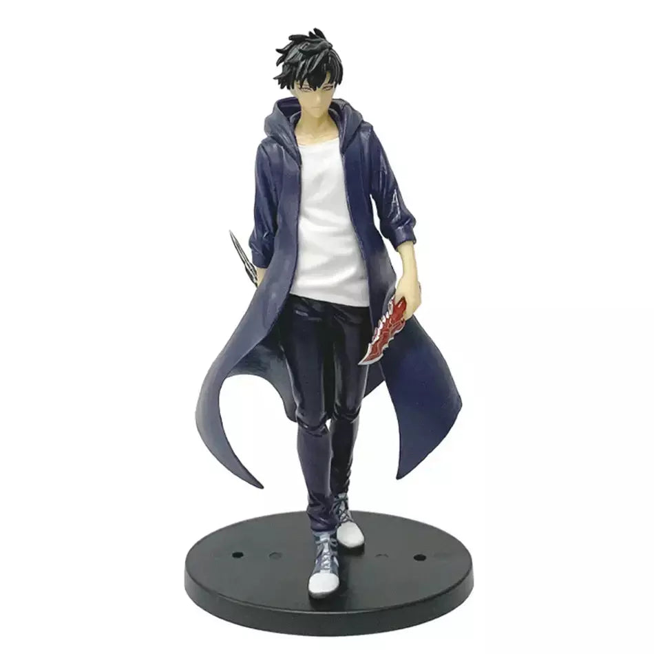 Em estoque solo nivelamento (versão anime) figura-sung jinwoo figura de ação 21cm pvc coletar modelo figura exibição anime mercadoria