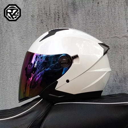 2025 mais recente capacete da motocicleta de alta qualidade metade cobrindo lente dupla cascos para motos masculino feminino casal capacetes de moto
