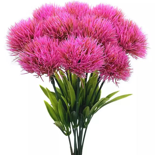 3/5/10 pçs 26cm plantas artificiais buquê de dandelion para casa decoração do quarto jardim casamento flores falsas vaso ornamental
