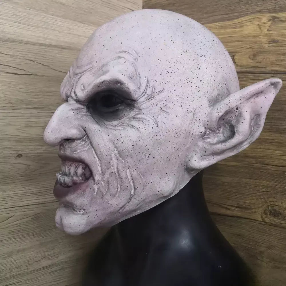 Nosferatu cinza vampiro látex assustador máscara de halloween terror fantasma diabo máscara festa de dança assustador bioquímico alienígena zumbi bonés máscara