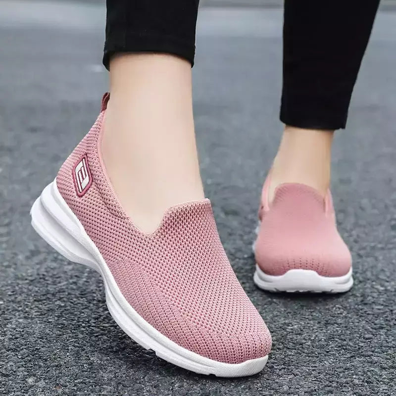 Sapatos confortáveis para mulheres, sapatilhas de balé, sapatilhas para meias, tênis casual, sapatos femininos, primavera