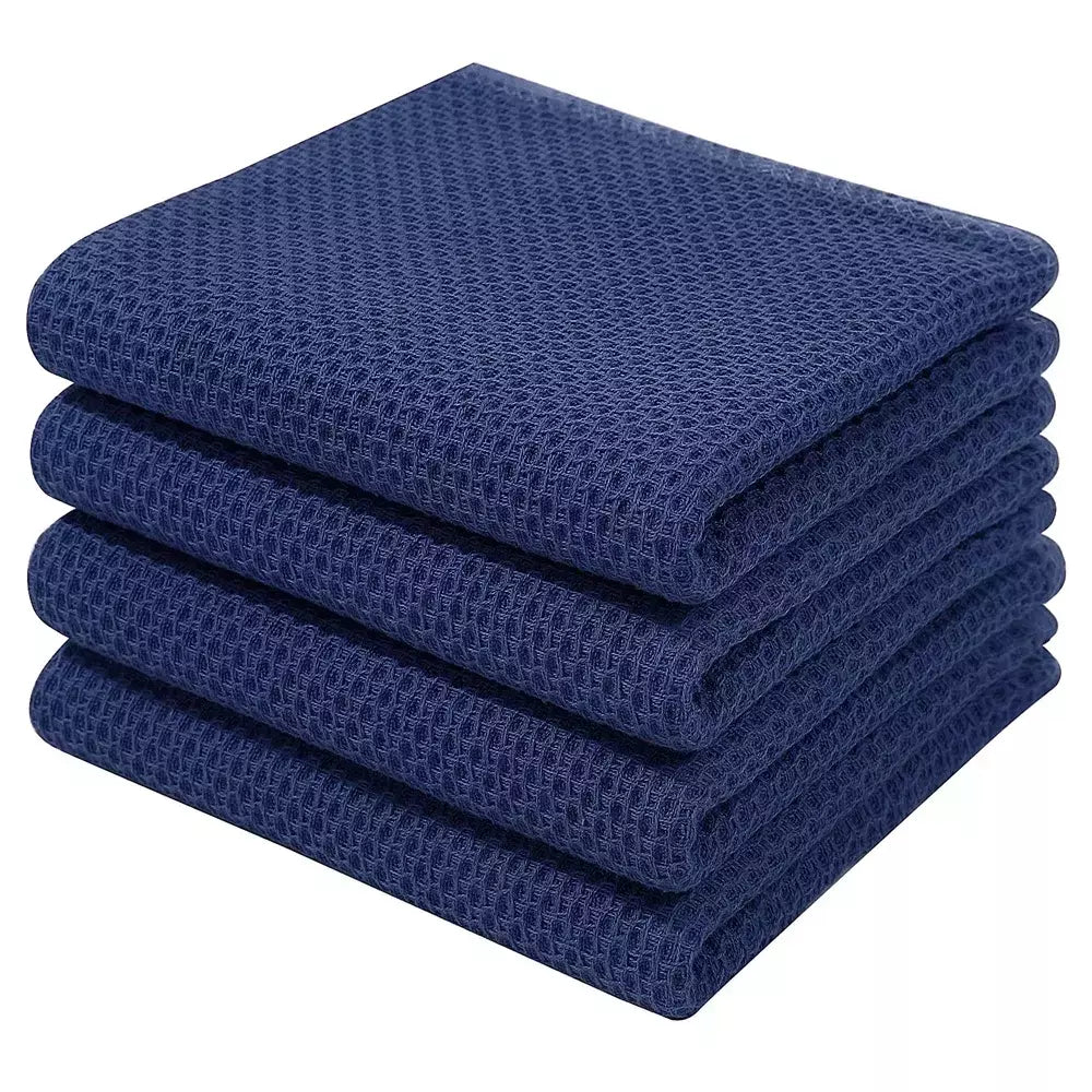 Homaxy-Super Absorvente Algodão Toalhas De Cozinha, Toalha De Microfibra Macia, Secagem Rápida, Lavar Pano De Limpeza, Doméstico, 4Pcs