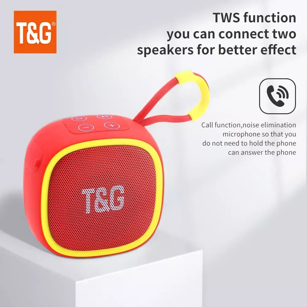 Alto-falante bluetooth tg659 mini alto-falantes portáteis sem fio poderosos tws bt 5.3 caixa de som alto-falante de alta fidelidade suporta cartão tf rádio