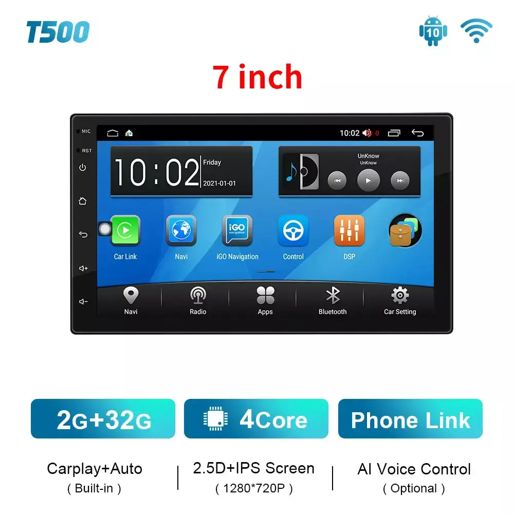 EKIY T900 8G 128G Universal Car Radio Multimídia Bru-ray QLED Navegação GPS Estéreo Android Auto Carplay BT 2 din DVD Unidade Principal