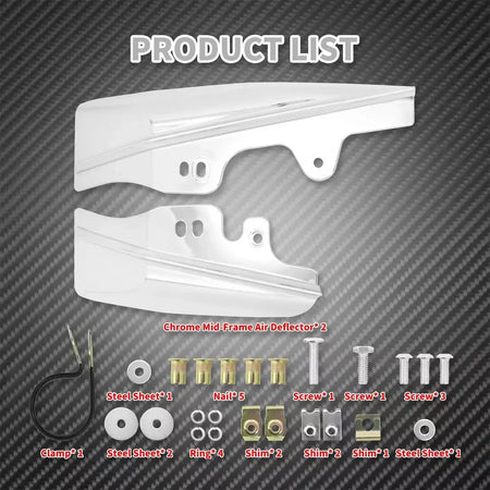 Motocicleta mid-frame defletor de ar escudo térmico guarnição capa para harley touring electra street glide road king fltrx 2001-23 24-up