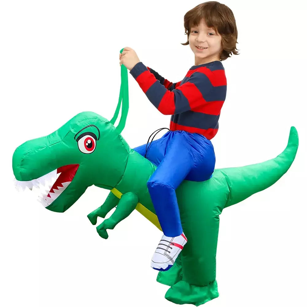 Crianças criança dinossauro inflável traje anime purim halloween festa de natal cosplay trajes vestido ternos para meninos meninas