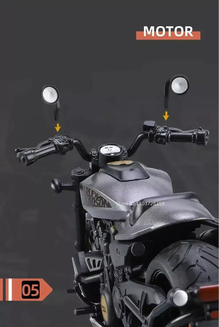 1:12 sportster modelo de brinquedo motocicletas liga diecast nijia ZX-6R motos som luz absorção choque pneus borracha crianças presente