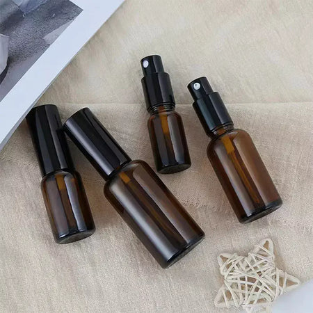 10/20/30 pces 10ml 15ml 20ml 30ml 50ml 100ml garrafa de pulverizador de vidro âmbar marrom loção bomba garrafa viagem perfume atomizador recarregável