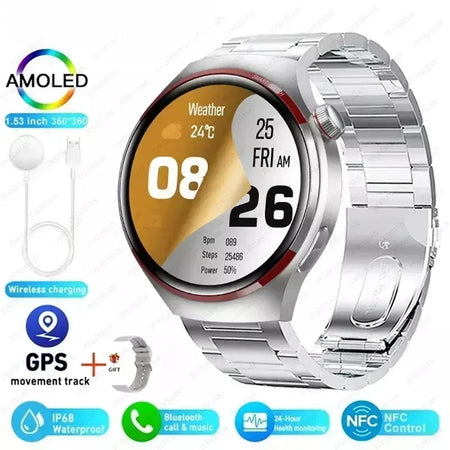 Xiaomi relógio 4 pro relógio inteligente para pro amoled tela hd bluetooth chamada gps nfc freqüência cardíaca esportes smartwatch homem 2024 novo