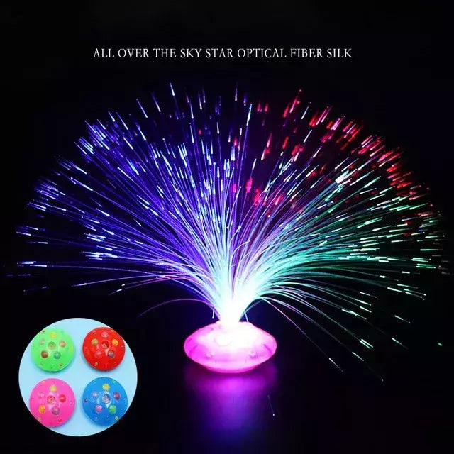 Multicolor LED Fibra Óptica Lâmpada, Decoração de Interiores, Peça Central, Feriado, Casamento, Luz Noturna, Quarto das Crianças
