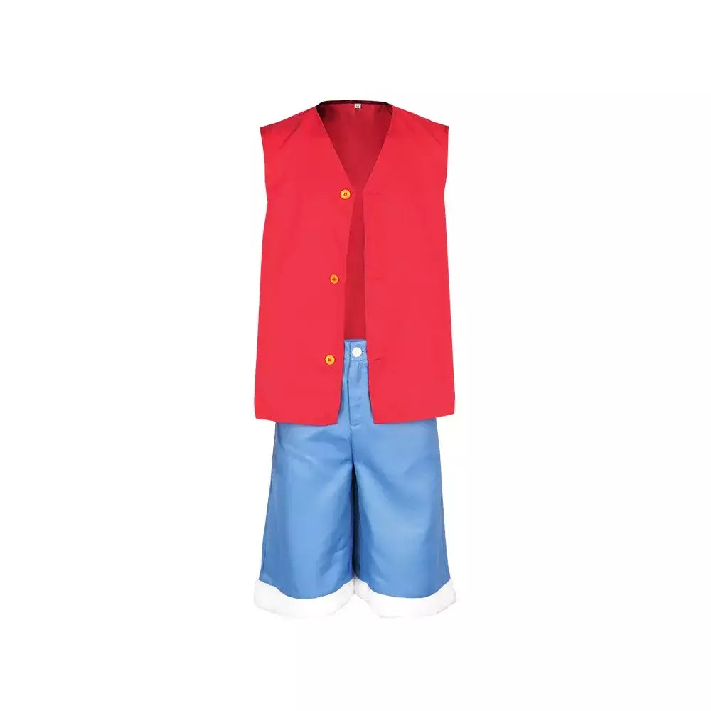 Meninos homens luffy cosplay traje meninas mulheres luffy chapéu camisa shorts roupas de halloween