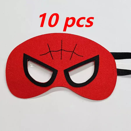 10 pçs/set disney mavel homem-aranha super herói máscaras de halloween congelado cosplay máscara presentes de natal festa de aniversário traje para criança