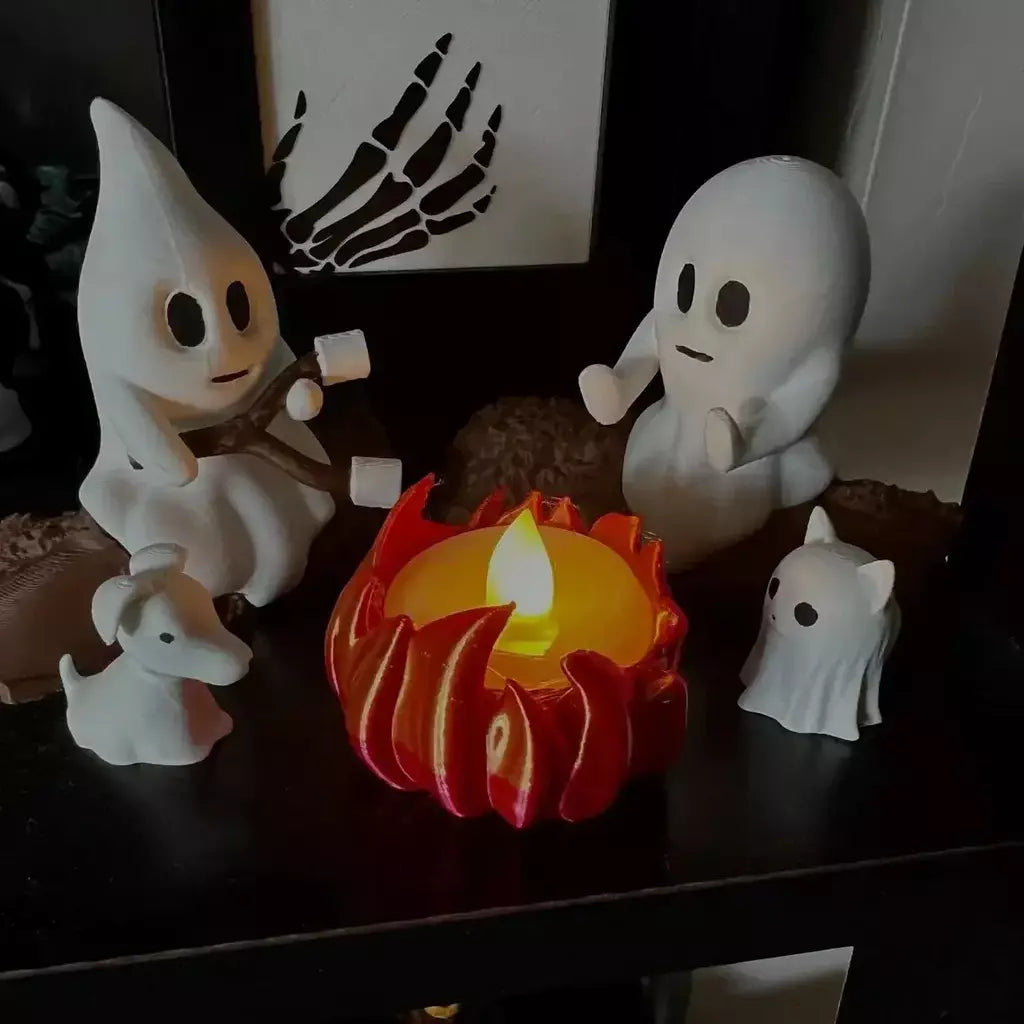 1 conjunto de halloween fantasma fogueira decoração assustador festa ao ar livre casa assombrada adereços assustador quintal cena reunião decoração presente
