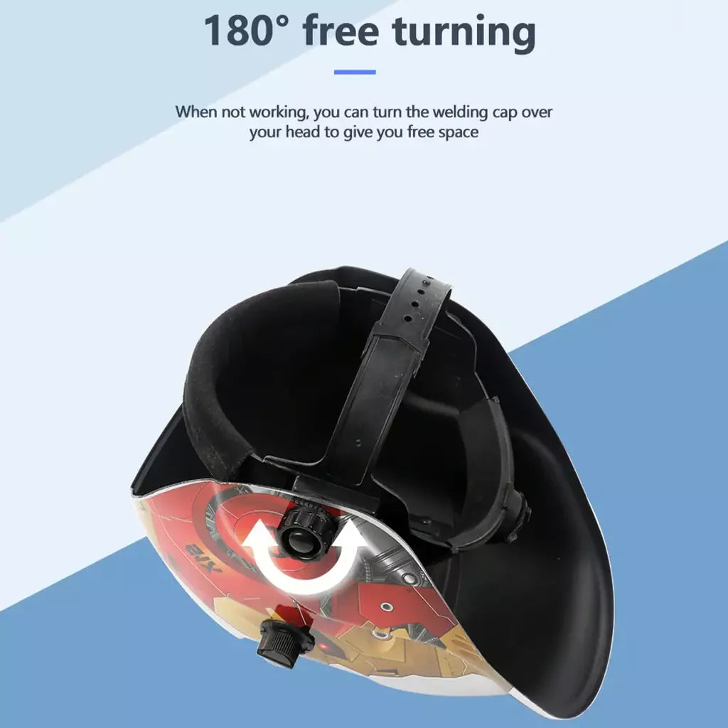 Airj capacete de soldagem escurecimento automático máscara de soldagem para tig mig arco soldador máquina grande vista cor verdadeira DIN9-13 93*42mm visão