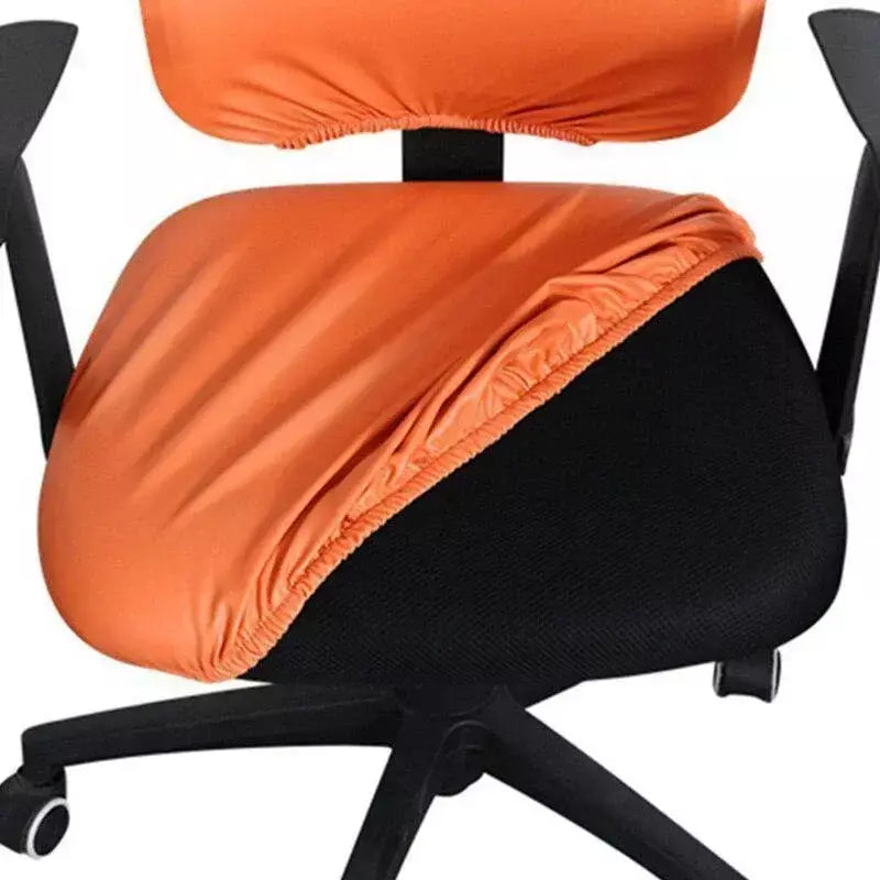 Capa de assento de cadeira de couro pu elástica 38-52cm para casa escritório hotel cadeira capa de assento protetor de assento de jantar slipcover