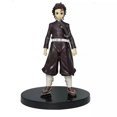 Anime figura demônio slayer figuras kimetsu não yaiba boneca tanjiro nezuko zenitsu estatueta inosuke guerreiro figura de ação modelo brinquedos