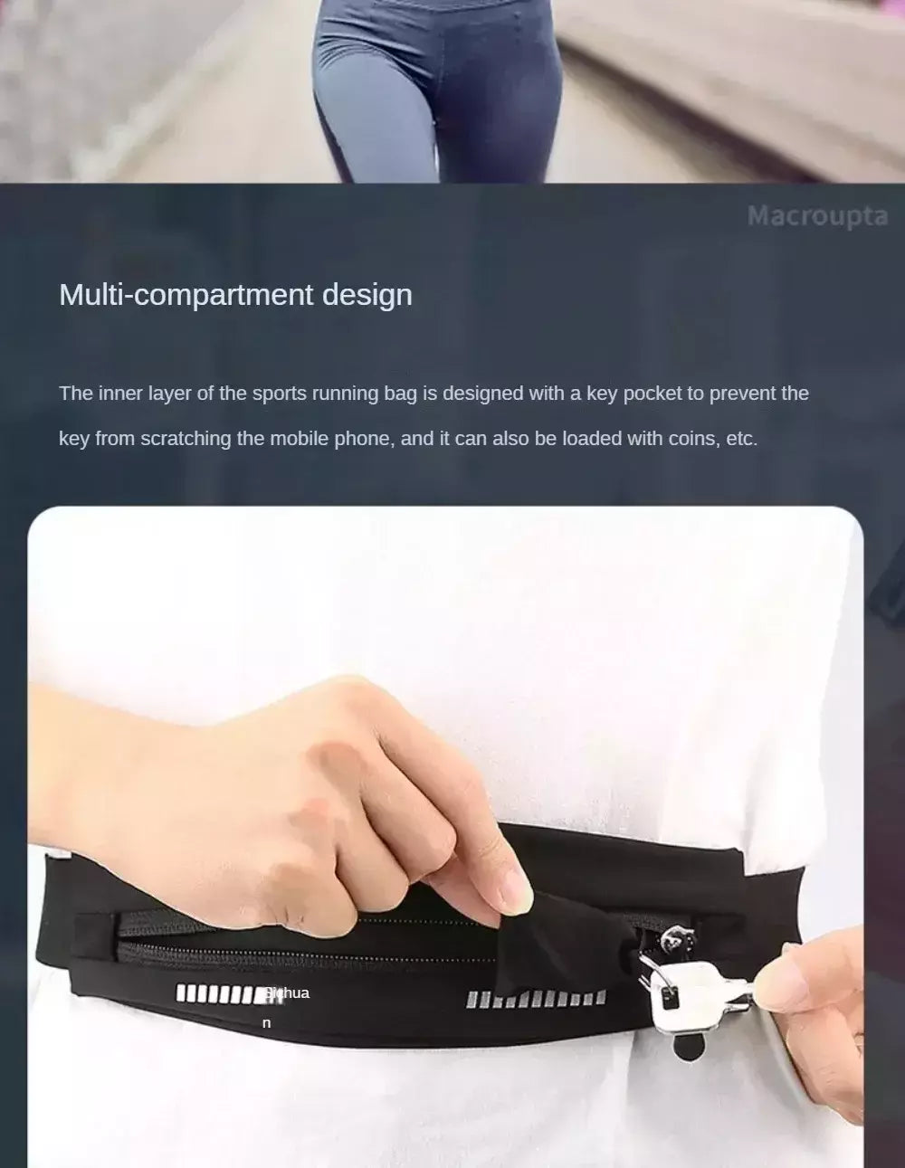 Cintura impermeável e sacos de corrida para mulheres, suporte do dinheiro, suporte do telefone, corrida, treinamento, cinto chave, acessórios de bicicleta, bolsas, esportes, fitness