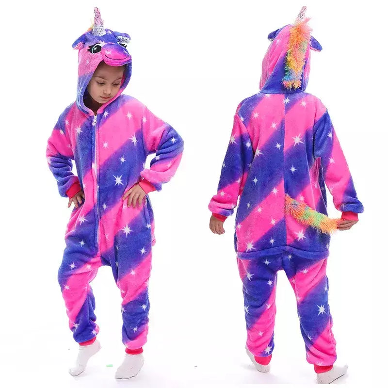 Kigurumi-Animal Onesies infantil, unicórnio, panda, macacão, pijama, anime, cosplay, fantasias, Natal, halloween, crianças, meninos, meninas