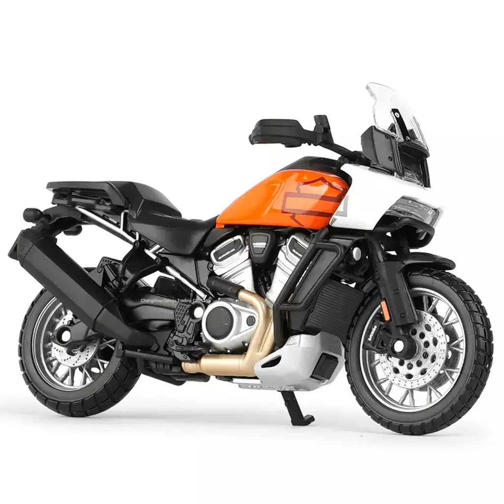Maisto 1:18 Harley Davidson 2021 Pan America 1250 Veículos fundidos colecionáveis Hobbies Modelo de motocicleta Brinquedos