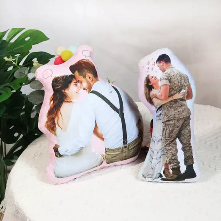 Travesseiro personalizado em formato humano, foto, presente personalizado para namorado/namorada/pais, presente exclusivo de aniversário, dia dos namorados