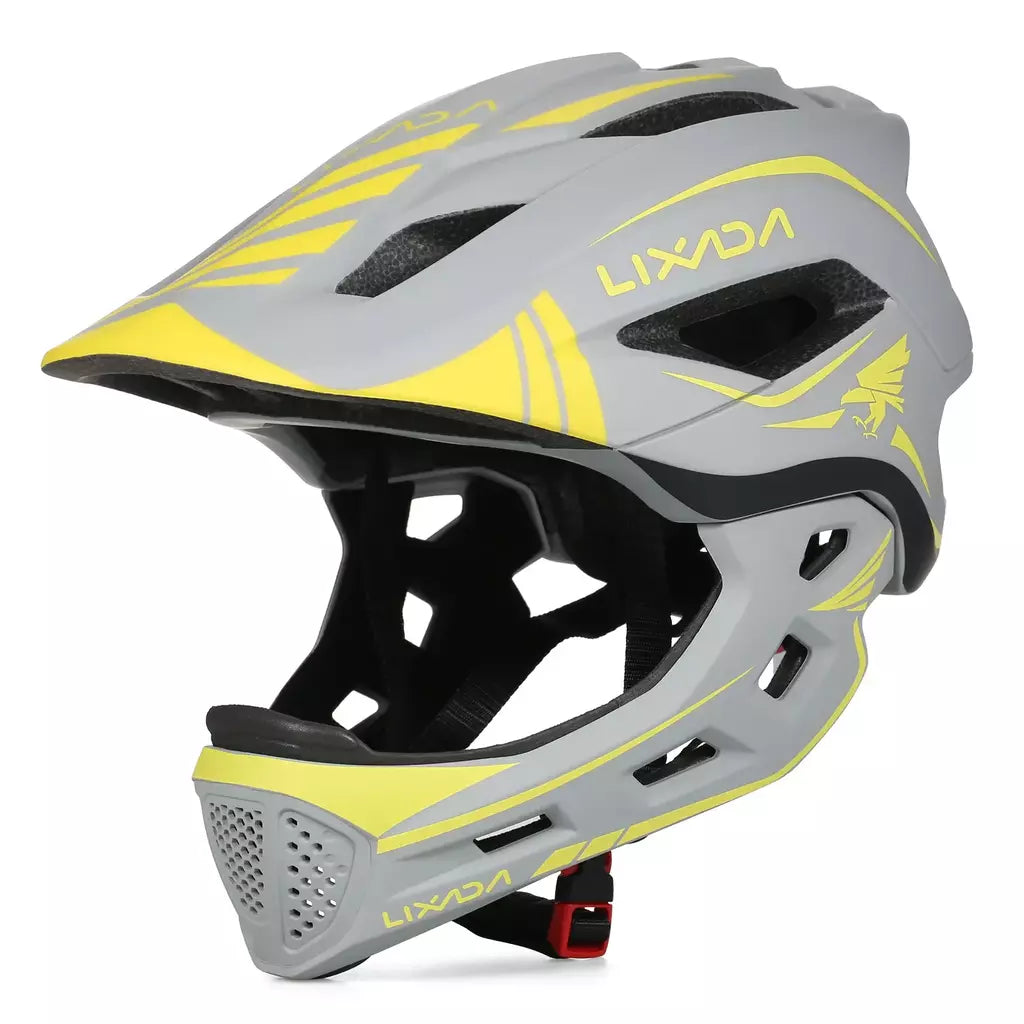 Lixada crianças 2-em-1 destacável capacete facial completo crianças esportes capacete de segurança da bicicleta equipamentos de proteção crianças capacete de ciclismo