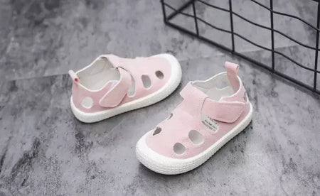 Crianças metade sandálias meninos esportes sapatos casuais recortes oco moda 2024 nova primavera verão crianças meninas sandálias 21-30