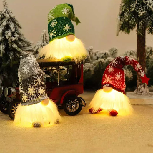 Natal gnome boneca sem rosto luz da noite feliz natal decorações para casa ornamento do feriado presente de natal navidad ano novo