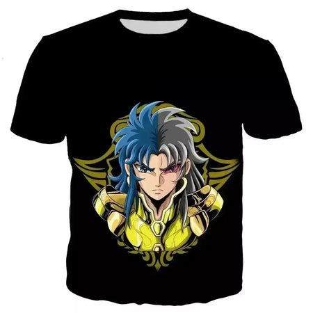 Saint seiya t camisa masculina moda camisetas crianças hip hop topos camisetas anime impressão 3d camiseta masculina de verão gráfico topos meninos t