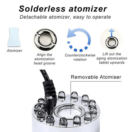 Mini led fabricante de névoa fogger kit máquinas halloween nebulização água ao ar livre para abóbora luz lagoa nevoeiro aquário máquina festa interior