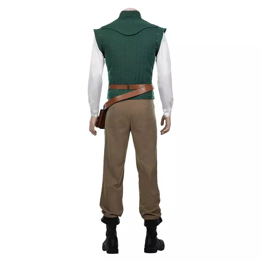 Anime flynn rider emaranhado rapunzel cosplay traje adulto carnaval uniforme halloween anime trajes do príncipe acessórios