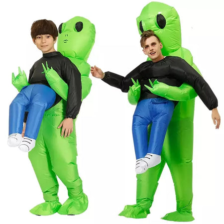 Halloween adulto alienígena traje inflável crianças meninos menina festa de natal cosplay das mulheres dos homens terno engraçado vestido anime festa extravagante