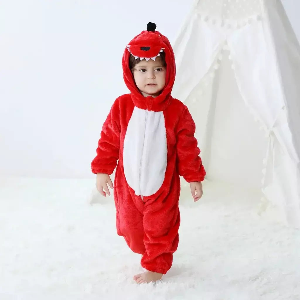 Bebê unissex macacão kigurumi infantil bonito ponto dinossauro animal macacões recém-nascidos dos desenhos animados pijamas para crianças meninos meninas natal