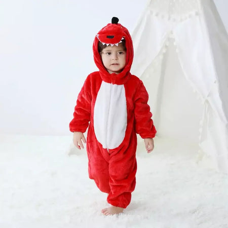 Bebê unissex macacão kigurumi infantil bonito ponto dinossauro animal macacões recém-nascidos dos desenhos animados pijamas para crianças meninos meninas natal