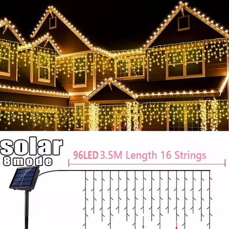 Led solar luz da corda ao ar livre jardim luzes de fadas led cintilação lâmpada à prova dwaterproof água para decoração festa natal 3.5m guirlandas jardim