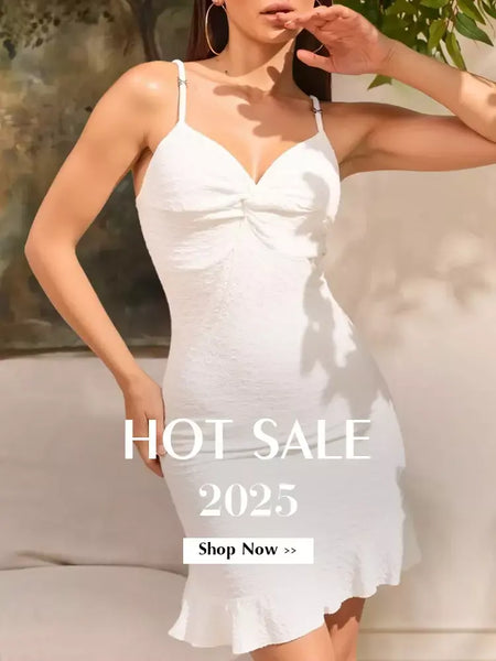 Vestidos mulher verão casual sólido sexy vestido branco babado sem mangas querida pescoço mini cami vestidos para mulher tamanho grande