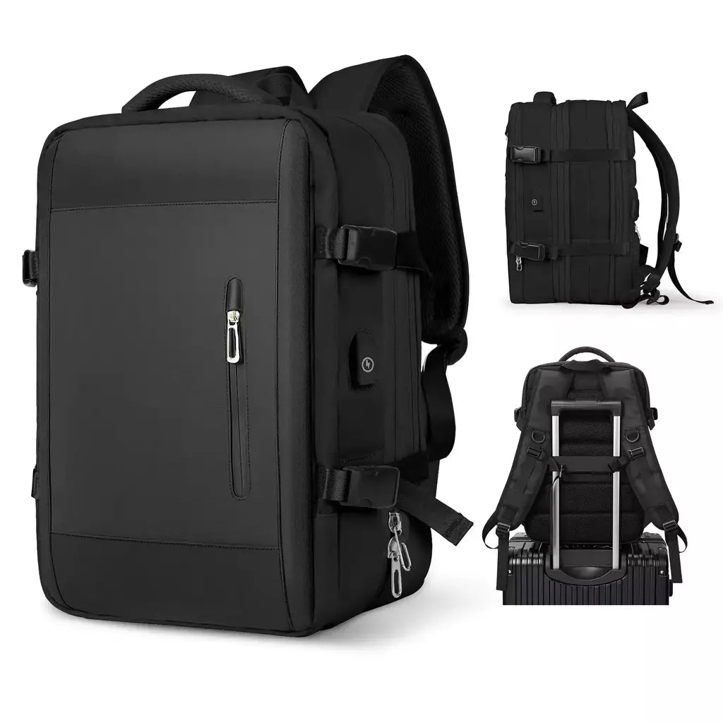 Mochilas expansíveis impermeáveis para homens Likros, grande capacidade, mochila de viagem de negócios, Weekend Laptop Bag, Carry on
