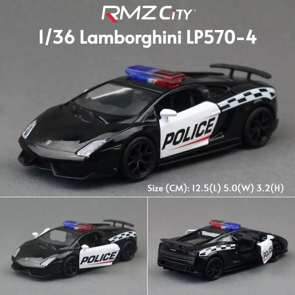 1/36 lamborghini super esporte modelo de carro de brinquedo para crianças rmz city diecast metal miniatura puxar para trás coleção presente criança meninos
