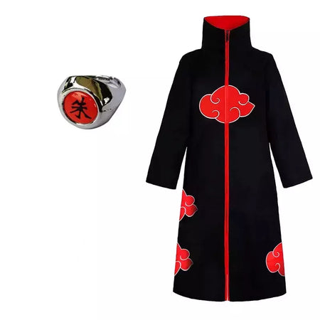Naruto uchiha itachi cosplay trajes anime longo manto casaco robe trincheira ninja halloween carnaval festa grupo roupas capa presentes