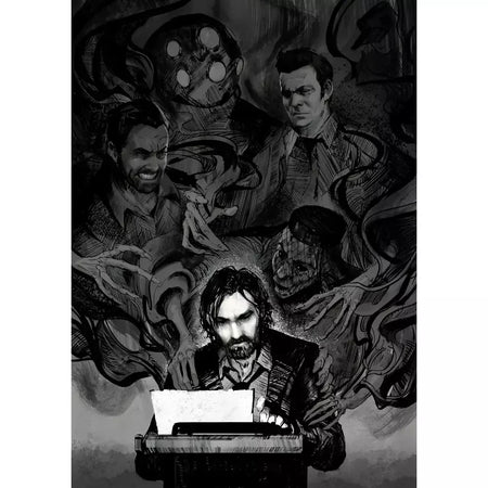Jogo d-dead by d-daylight horror aterrorizante cartaz pegajoso impressão de arte de parede à prova dwaterproof água casa sala de estar barra decoração estética