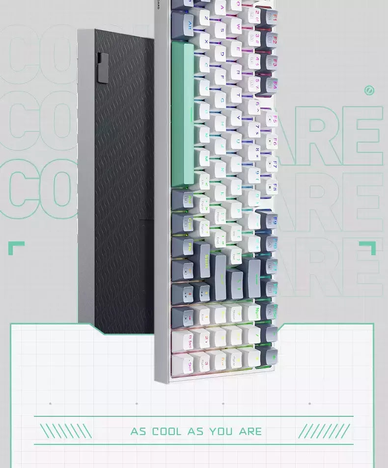 Machenike-K500 Teclado mecânico para jogos, Teclado com fio, Hot Swappable, 94 teclas, RGB Light, Mac, Windows