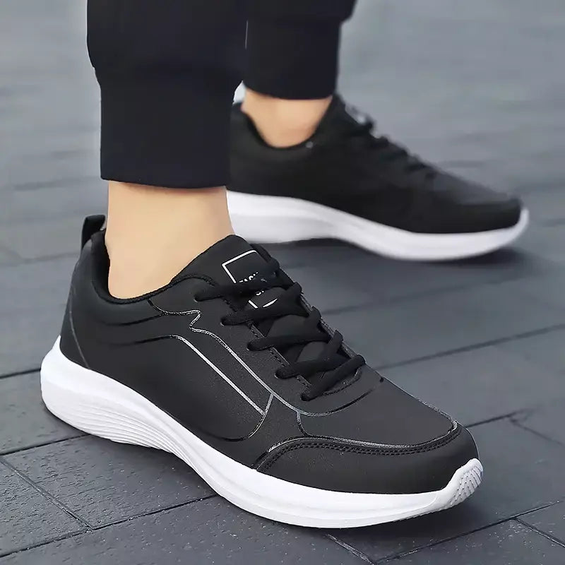 Novos homens tênis de corrida inverno quente masculino tênis antiderrapante respirável sapatos de caminhada rendas até sapatos casuais macios leves