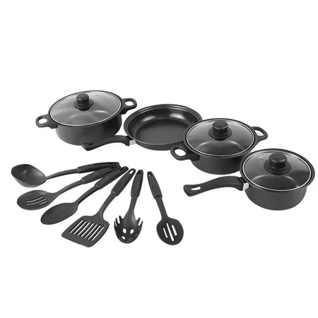 12pçs conjunto de panelas antiaderentes, pires, forno holandês, frigideira, conjuntos de cozinha, panela de indução e panela empilhável