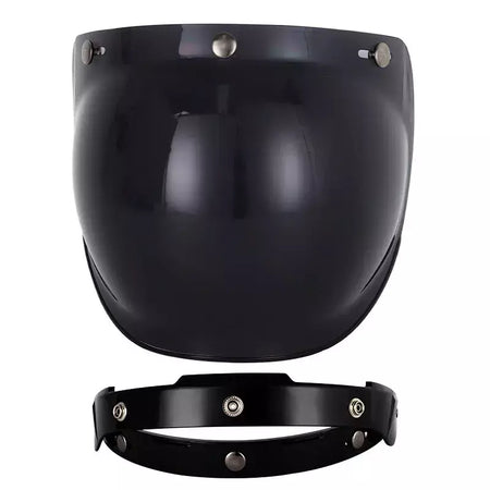 Capacete de motocicleta bolha escudo viseira anti-nevoeiro proteção uv lente hd para capacete retro rosto aberto meio capacete bolha óculos lente
