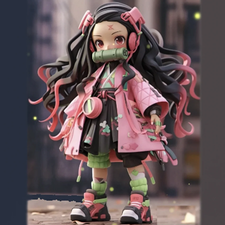 Anime 15cm demon slayer figura nezuko tanjirou zenitsu inosuke kyoujurou giyuu kawaii qposket pvc modelo brinquedos crianças presente
