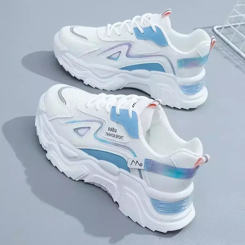 2025 tênis feminino plataforma sapatos planos mulher sapatos verdes formadores casuais senhoras tênis grossos sapatos femininos