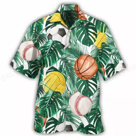 Camisa havaiana com estampa 3D masculina papagaio, blusa de praia casual manga curta, camisa lapela vocacional, moda menino