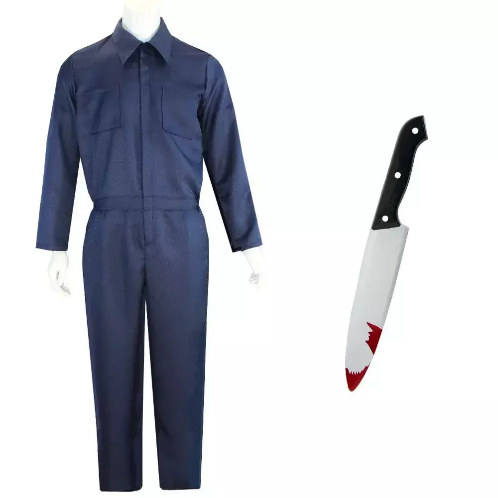 Michael bloody assassino outfits myers cosplay traje anime halloween para adultos das mulheres dos homens cos macacão máscara de terror traje de festa